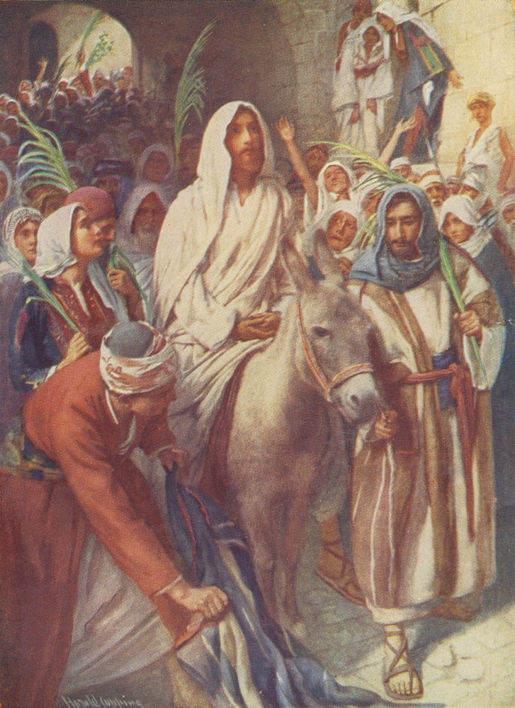 Stories about Jesus 1959 Palm Sunday Canvas Art - Harold Copping (24 x 36)