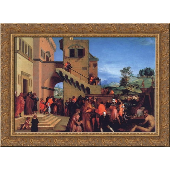 Stories of Joseph 24x19 Gold Ornate Wood Framed Canvas Art by Sarto, Andrea del