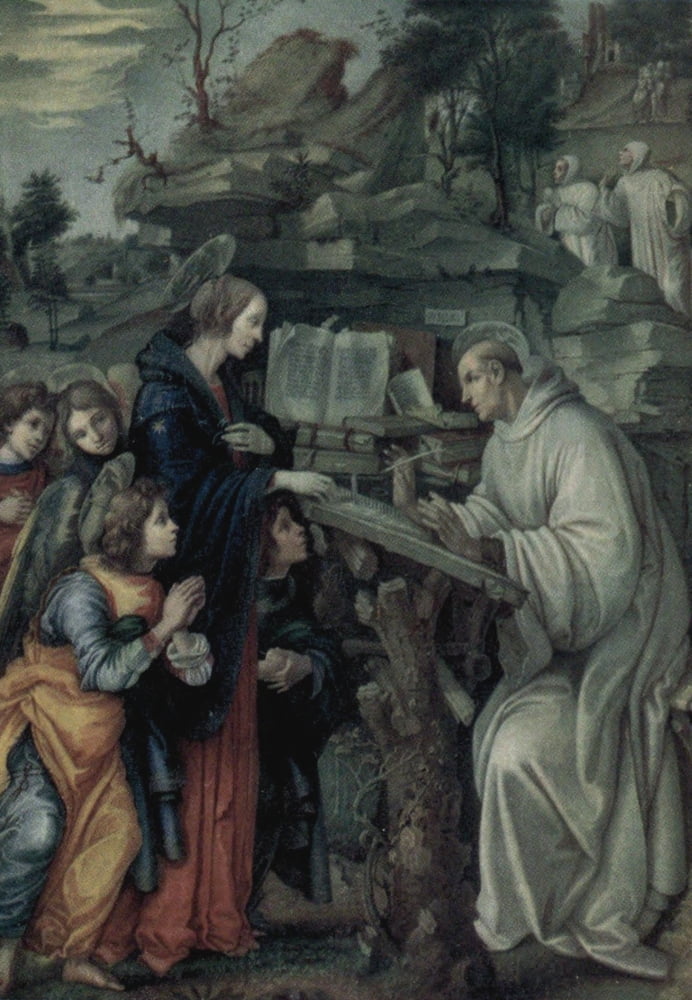 Stories of the Italian Artists 1906 The Vision of St Bernard Canvas Art - Filippo Lippi (18 x 24)