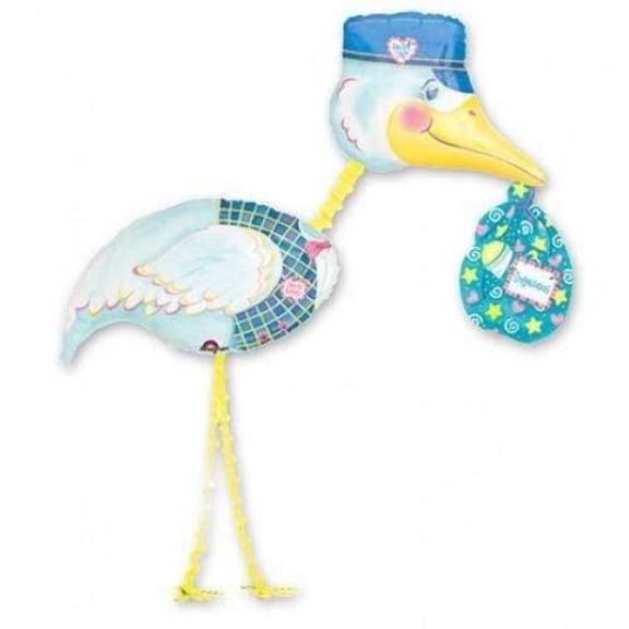 GIANT STORK Balloon 66"  Almost 5-feet tall Special Delivery Stork AirWalker Foil Balloon  Party Supplies Decorations Balloons