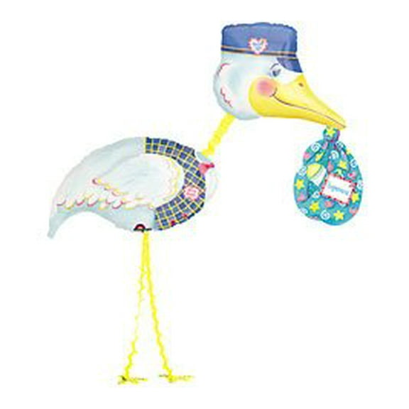GIANT STORK Balloon 66" Almost 5-feet tall Special Delivery Stork AirWalker Foil Balloon Party Supplies Decorations Balloons