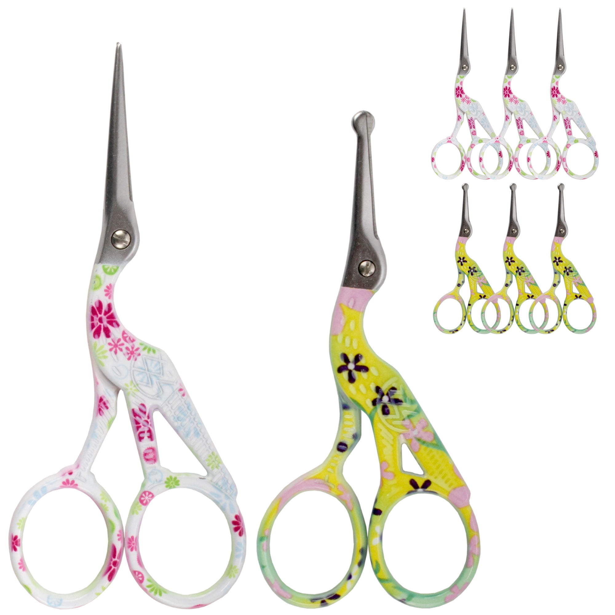 Stork Bird Rounded Safety Tip Embroidery Craft Stainless Steel Crane ...