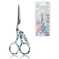 thumbnail image 1 of Stork Bird Rounded Safety Tip Embroidery Craft Stainless Steel Crane Scissors - Purple - 3 Pairs, 1 of 7