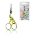 thumbnail image 1 of Stork Bird Rounded Safety Tip Embroidery Craft Stainless Steel Crane Scissors - Small Yellow - 3 Pairs, 1 of 1