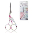thumbnail image 1 of Stork Bird Rounded Safety Tip Embroidery Craft Stainless Steel Crane Scissors - White - 10 Pairs, 1 of 1