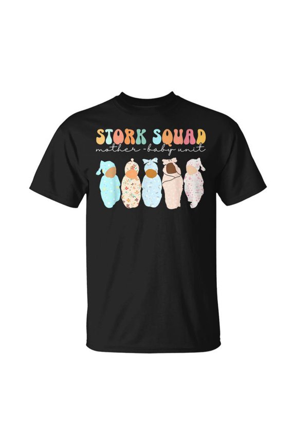 Stork Squad Mother Baby Unit Mother Baby Postpartum Nurse TShirt