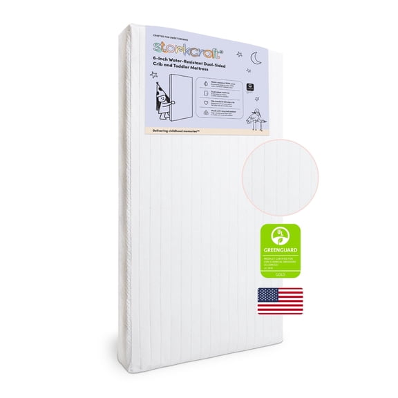 Storkcraft 6-Inch Water-Resistant Dual-Sided Crib and Toddler Mattress