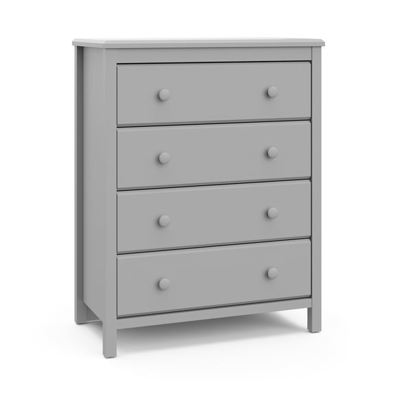 Storkcraft Alpine 4 Drawer Modern Vertical Dresser Pebble Gray