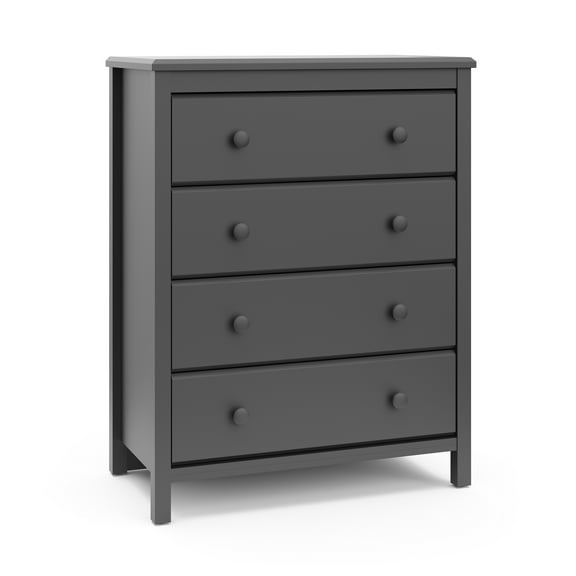 Storkcraft Alpine 4 Drawer Nursery Dresser, Gray