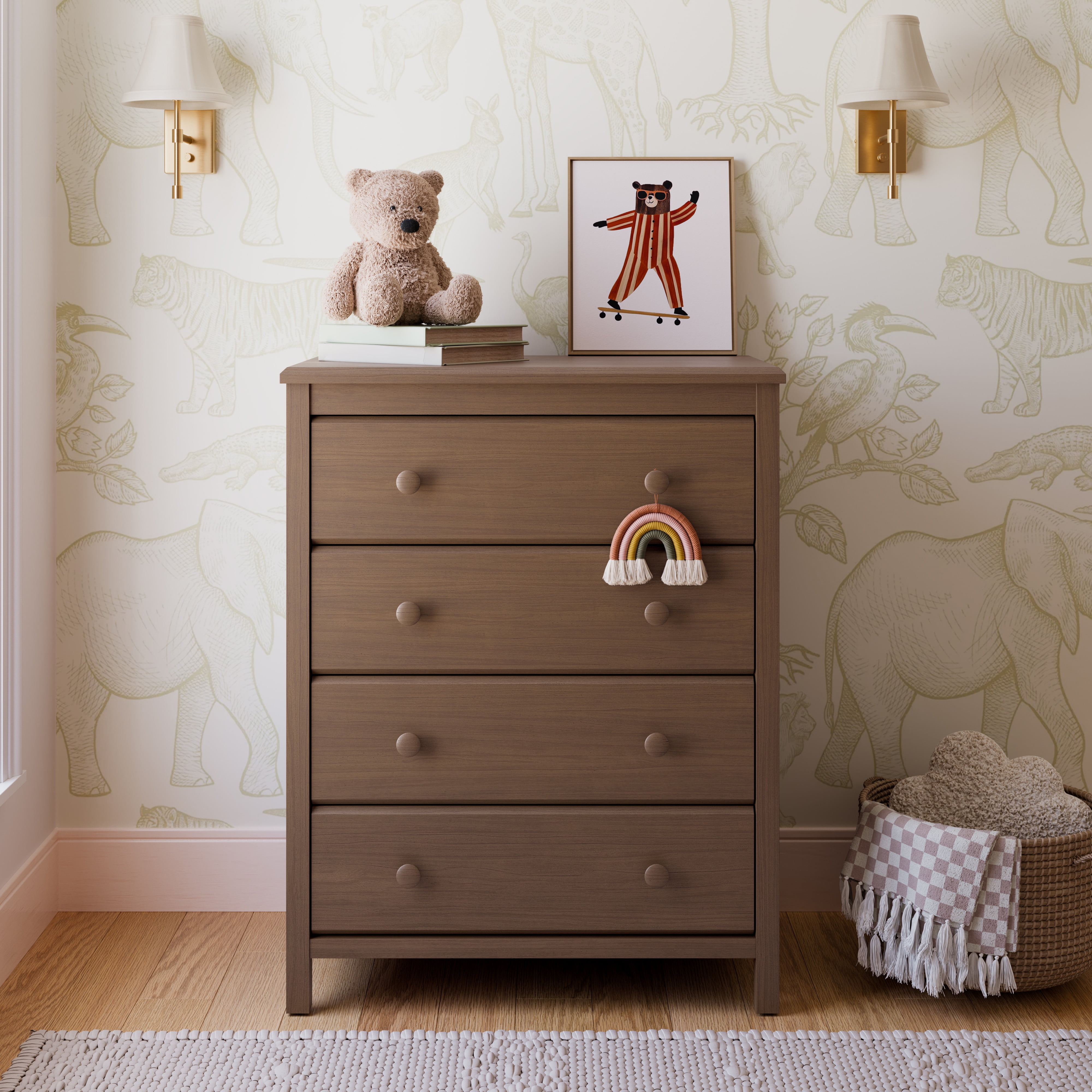 Storkcraft Alpine 4 Drawer Nursery Dresser, Hazelnut - Walmart.com