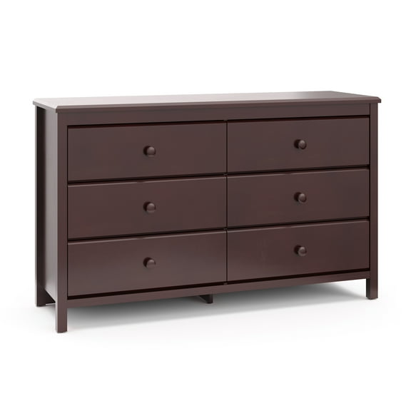 Storkcraft Alpine 6 Drawer Double Dresser, Espresso