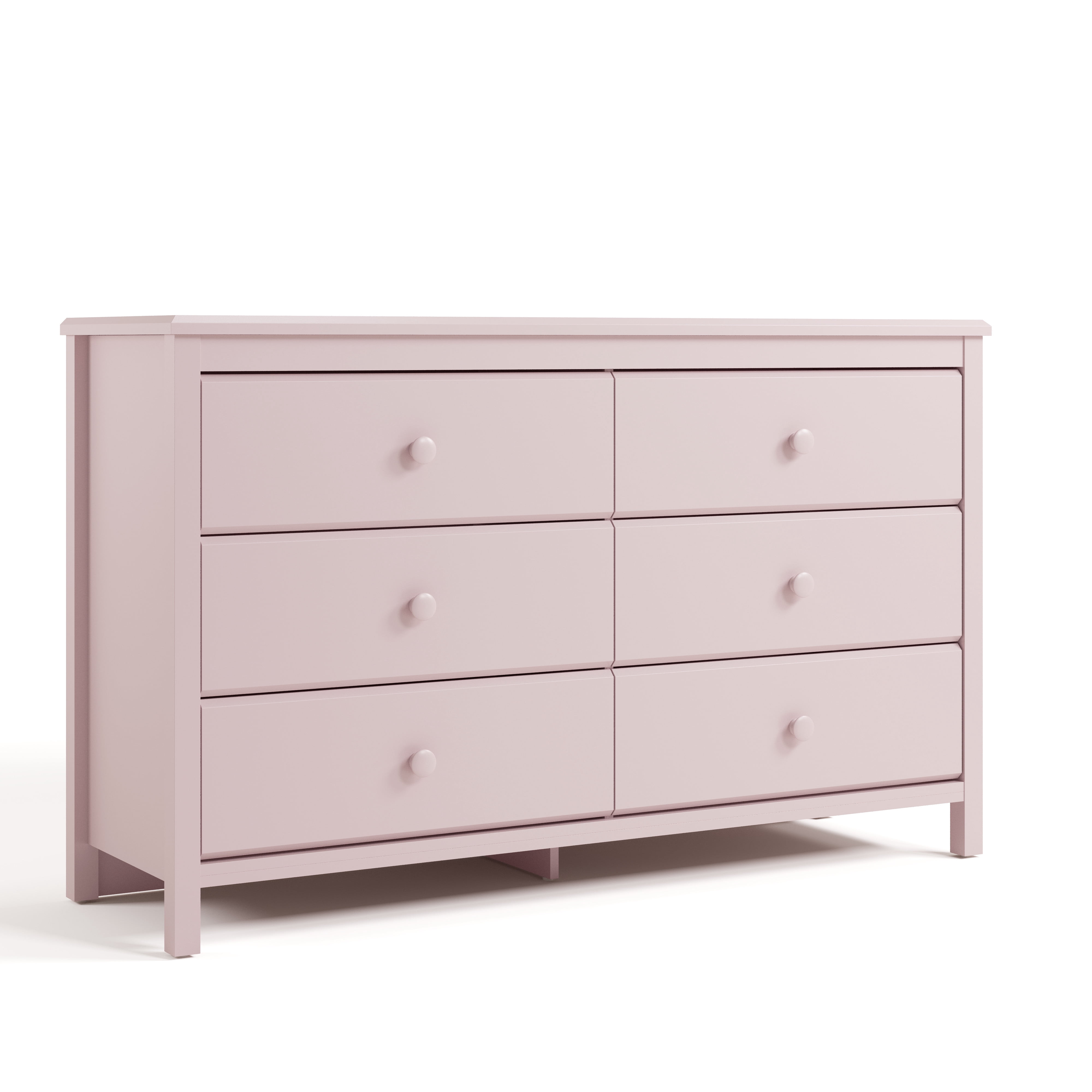 Storkcraft Alpine 6 Drawer Nursery Double Dresser, Blush