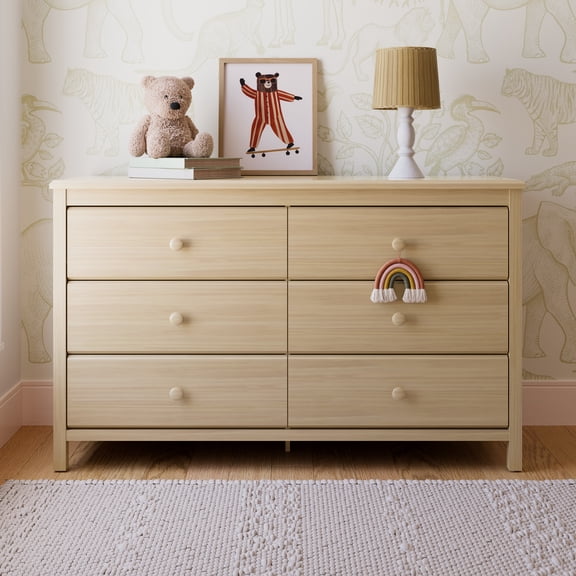 Storkcraft Alpine 6 Drawer Nursery Double Dresser, Driftwood