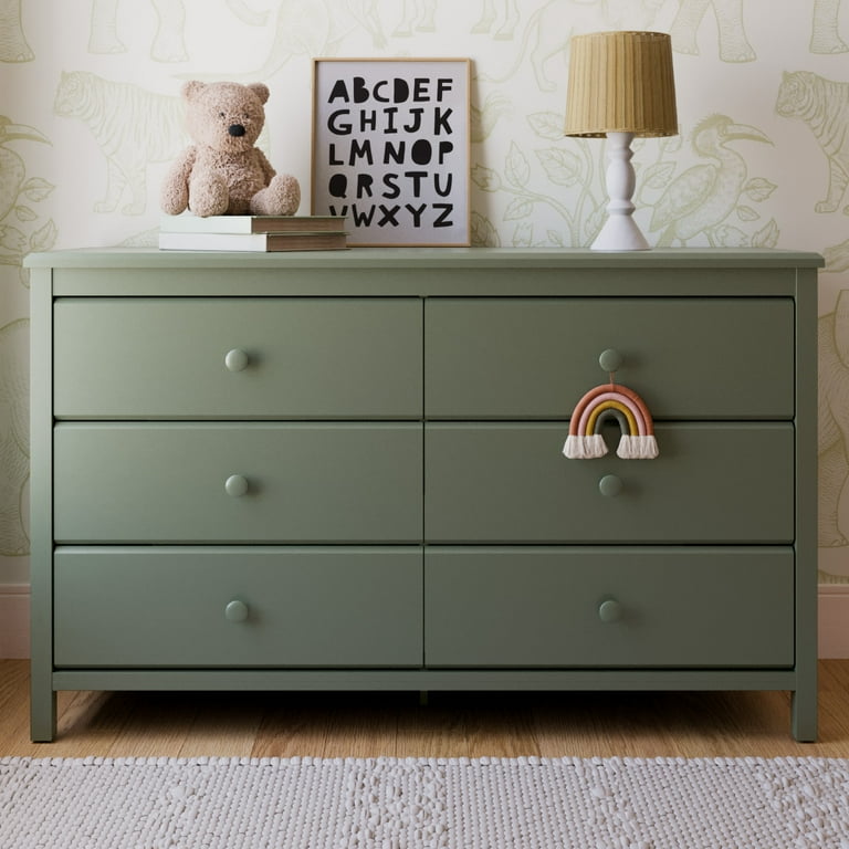 green baby dresser Delta Children Eloise 3 Drawer Dresser with Changing Top