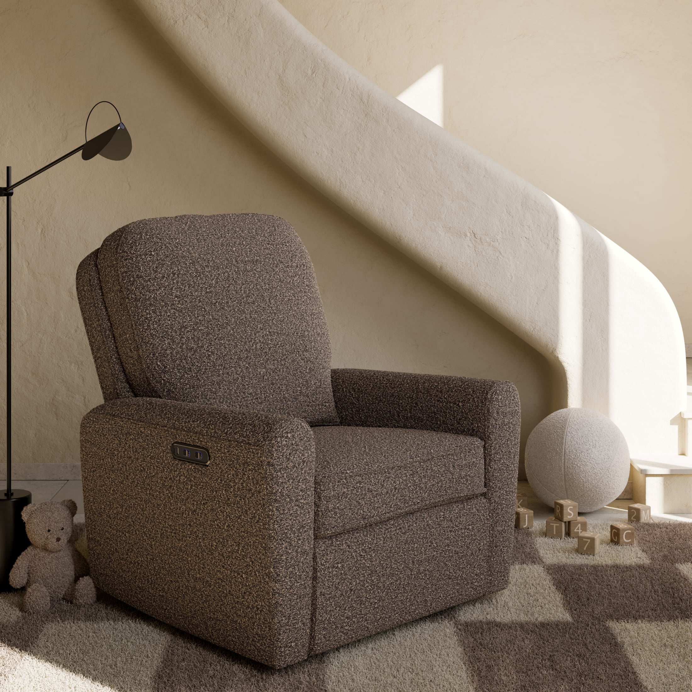 FXLRシルクスイートS10kg Storkcraft Amalfi Deluxe Power Recliner Swivel Glider, Mountain