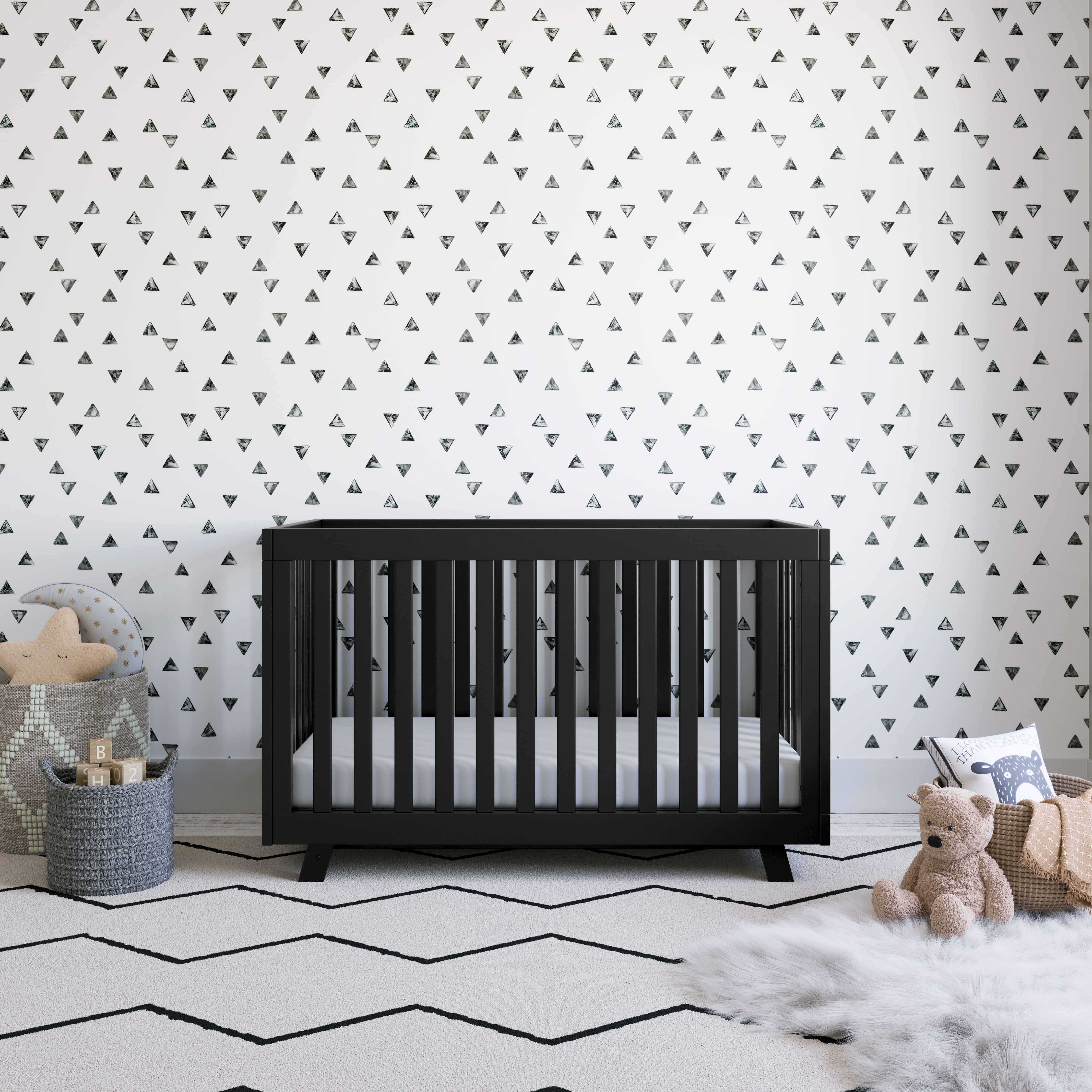 Storkcraft Beckett 3-in-1 Convertible Baby Crib, Black