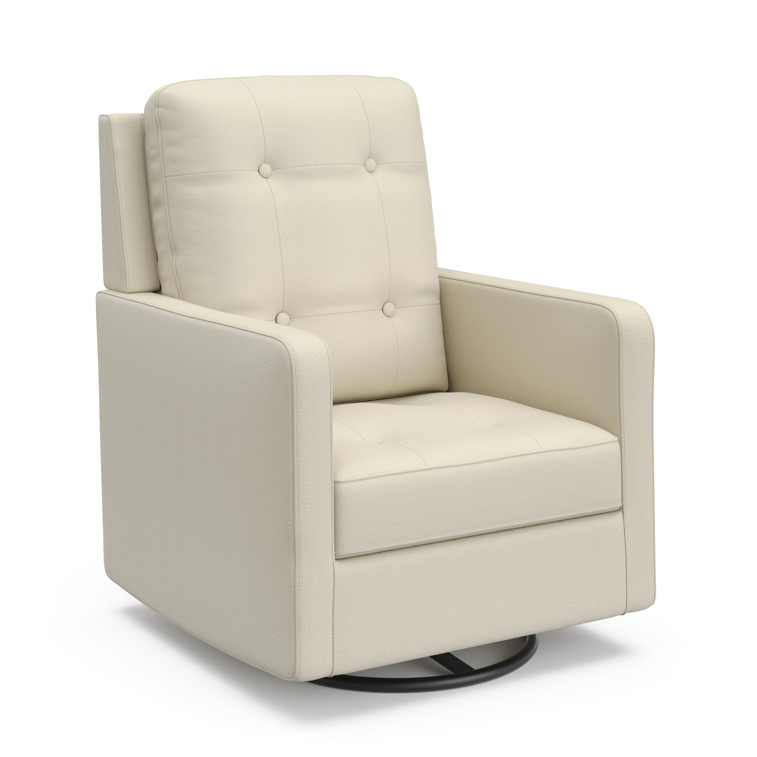 Storkcraft Beckett Infant Nursery Upholstered Swivel Glider, Pearl