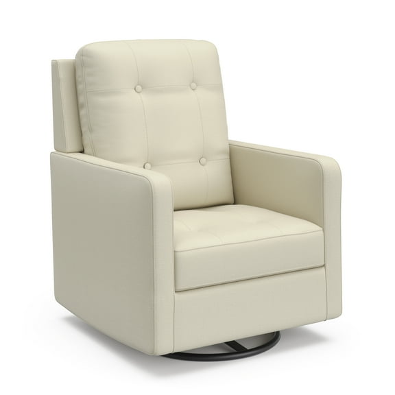 Storkcraft Beckett Infant Nursery Upholstered Swivel Glider, Pearl