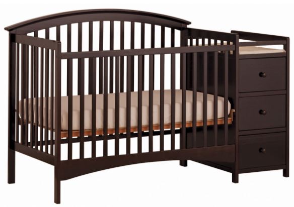 Storkcraft Bradford 4 in 1 Convertible Crib and Changer Espresso - image 1 of 10