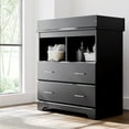 thumbnail interactive-video image 1 of Storkcraft Brookside 2 Drawer Infant Changing Table Dresser, Black, 1 of 11