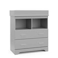 thumbnail interactive-video image 1 of Storkcraft Brookside 2 Drawer Infant Changing Table Dresser, Pebble Gray, 1 of 9