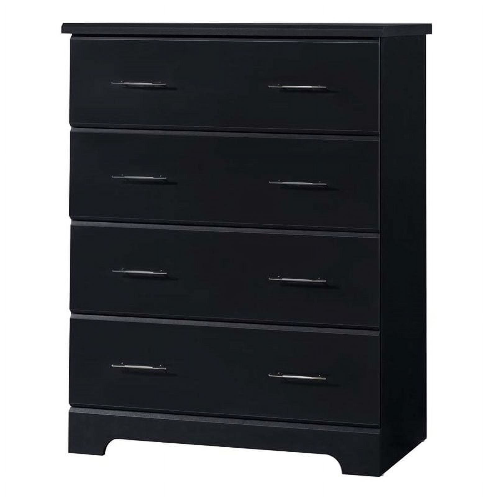 Brookside Modern Black 4-Drawer Nursery Dresser - GREENGUARD Certified