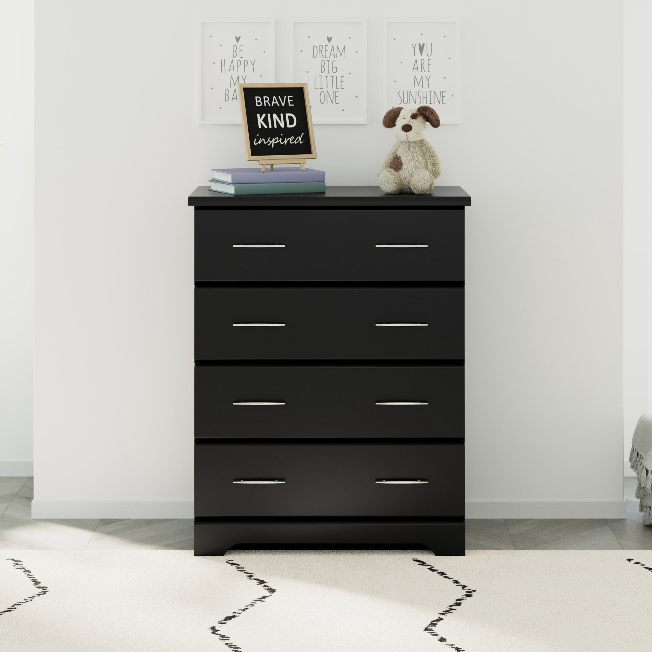 Storkcraft Brookside 4 Drawer Chest - Black