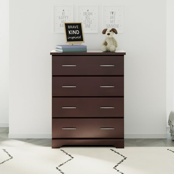 Storkcraft Brookside 4 Drawer Nursery Dresser, Espresso