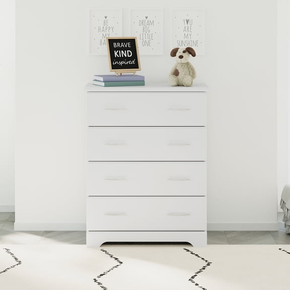 Storkcraft Brookside 4 Drawer Nursery Dresser, White