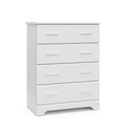 Storkcraft Brookside 4 Drawer Nursery Dresser, White