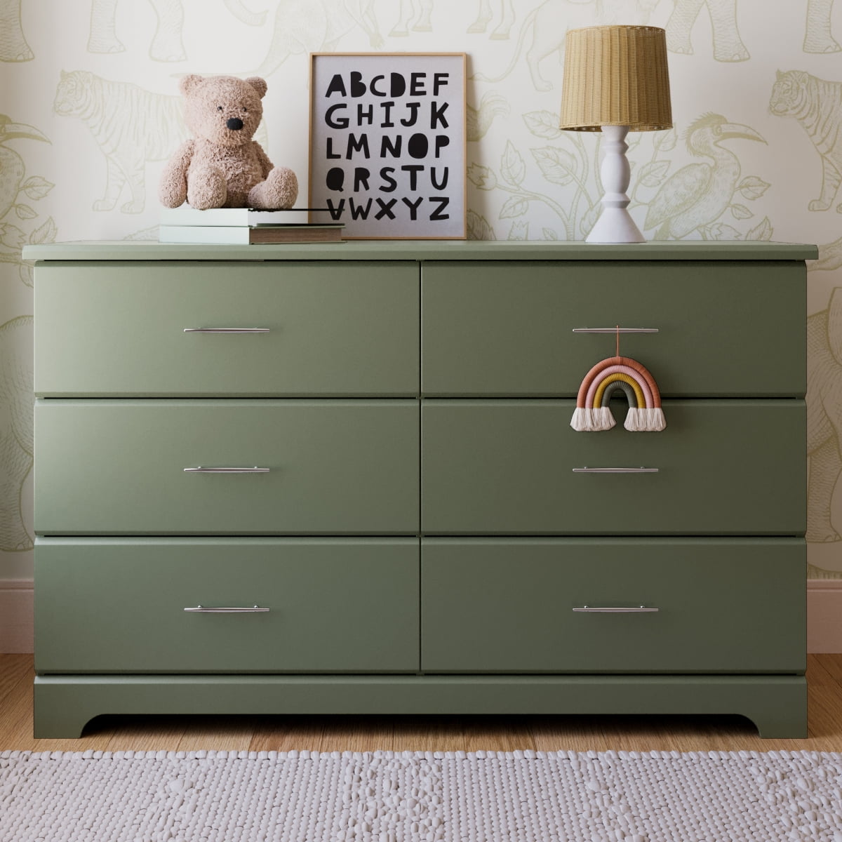 Storkcraft Brookside 6 Drawer Nursery Double Dresser, Black - Walmart.com