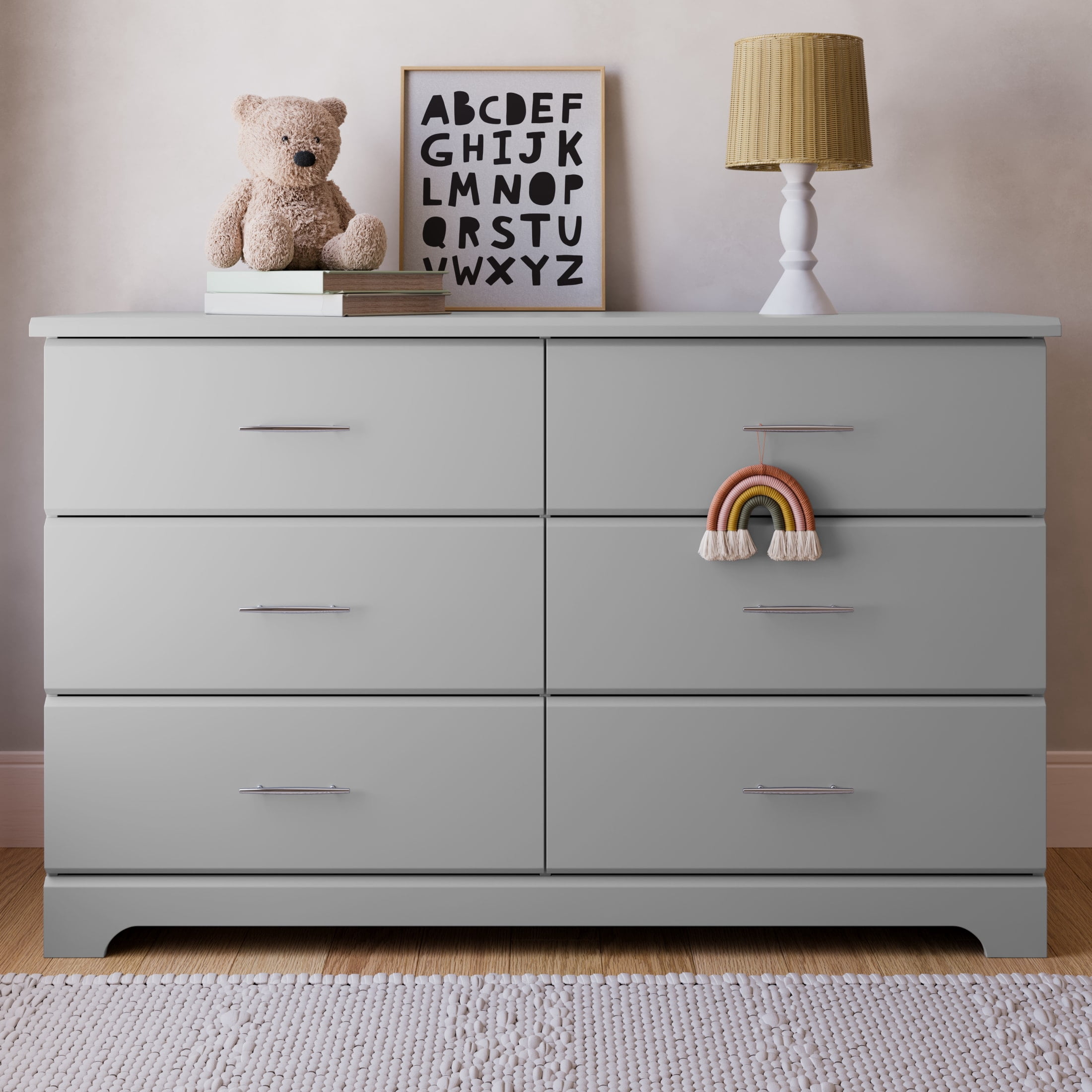 storkcraft dresser Brookside 6 Drawer Double Color: Pebble Gray The Casablanca features Storkcrafts falltrans My Actual Waist is:19