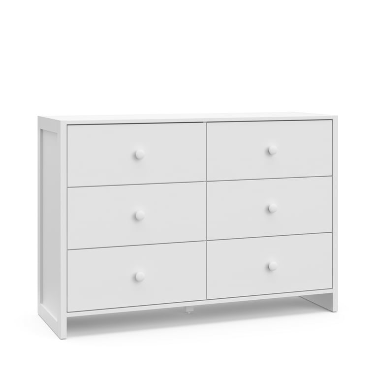 Storkcraft Calabasas 6 Drawer Nursery Double Dresser White Walmart