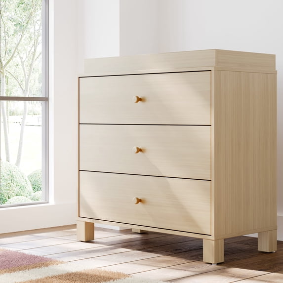 Storkcraft California 3 Drawer Chest with Infant Changing Topper, Driftwood