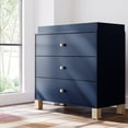 thumbnail image 1 of Storkcraft California 3 Drawer Dresser with Infant Changing Topper, Midnight Blue with Driftwood, 1 of 16