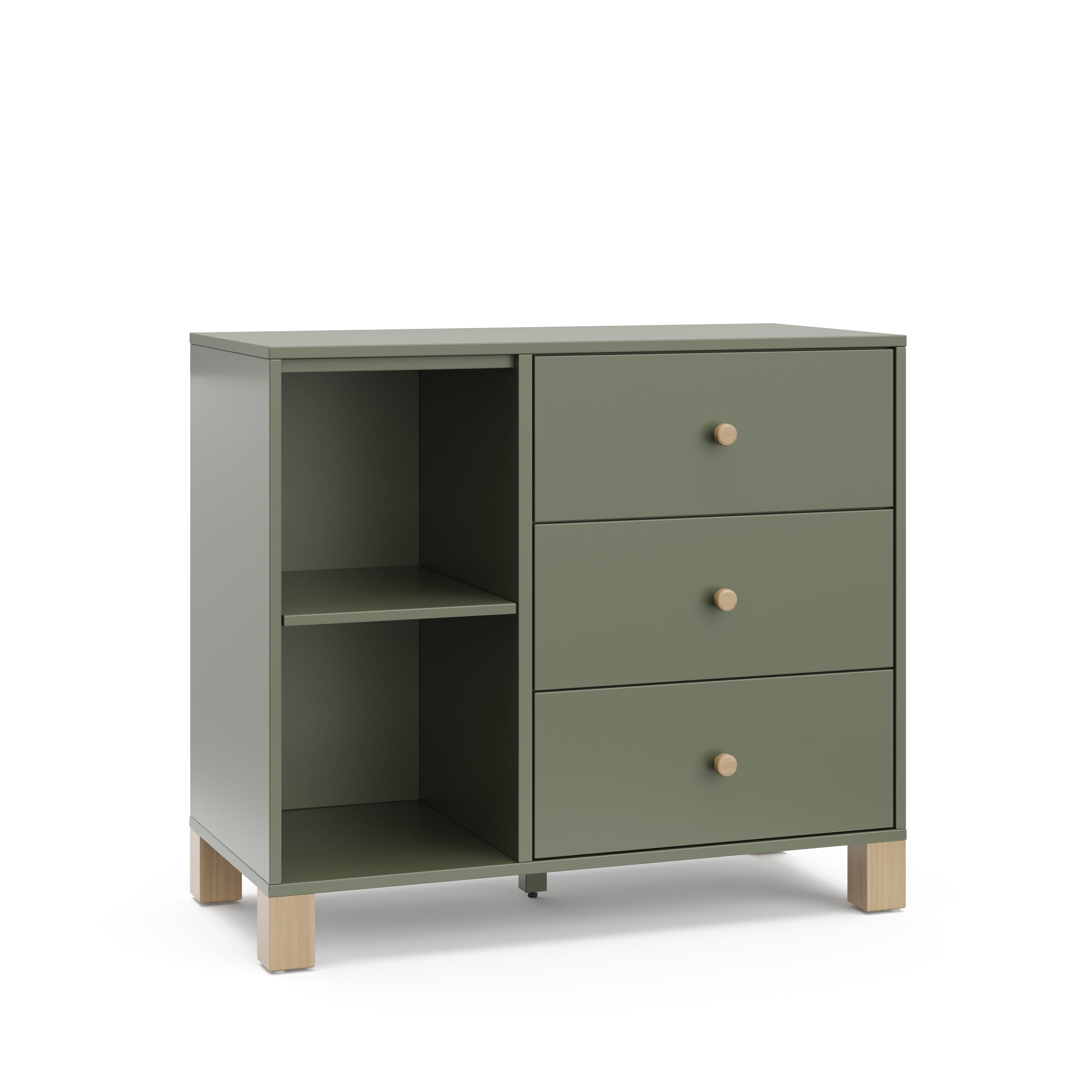 Olive and Driftwood Modern Nursery Combo Dresser
