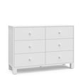 thumbnail image 1 of Storkcraft California 6 Drawer Nursery Wood Double Dresser, White, 1 of 13