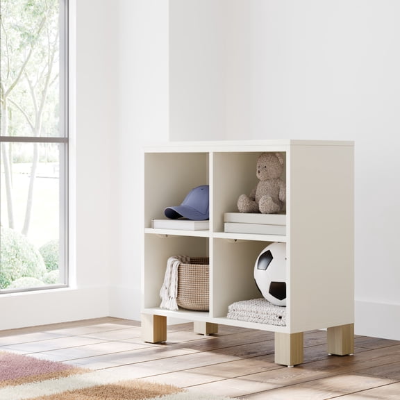 Storkcraft California Cube Organizer Bookcase, Frosted Oat and Driftwood