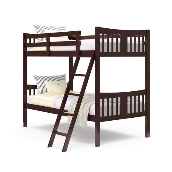 Storkcraft Caribou Twin over Twin Bunk Bed, Espresso