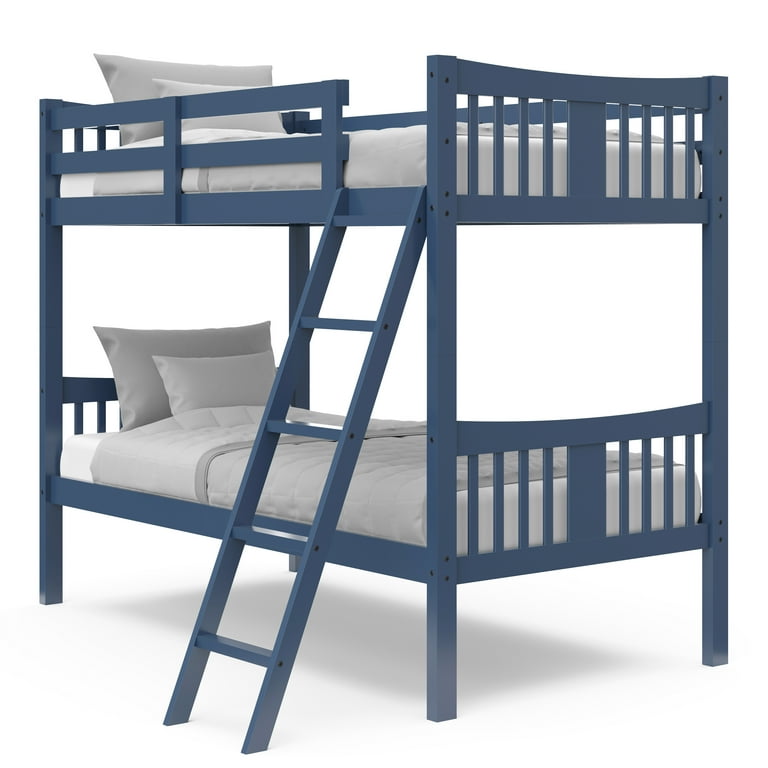 Storkcraft Caribou Twin over Twin Bunk Bed Navy Walmart