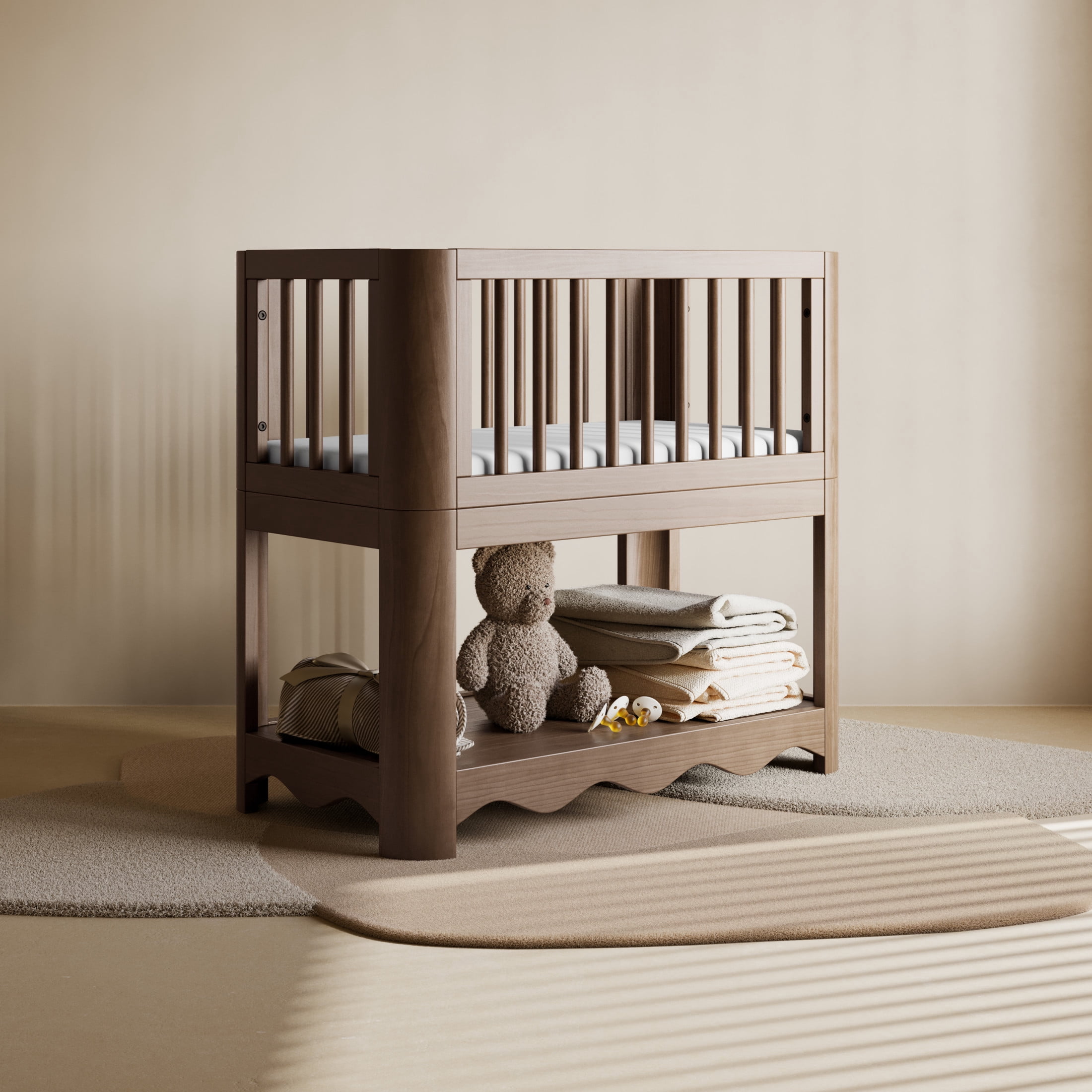 Storkcraft Casablanca 3-in-1 Convertible Bassinet, Hazelnut