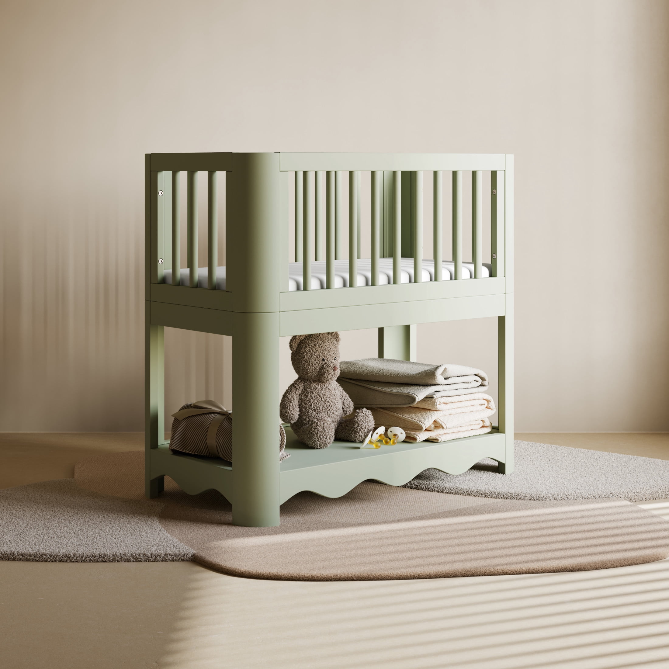 Storkcraft Casablanca 3-in-1 Convertible Bassinet, Sage