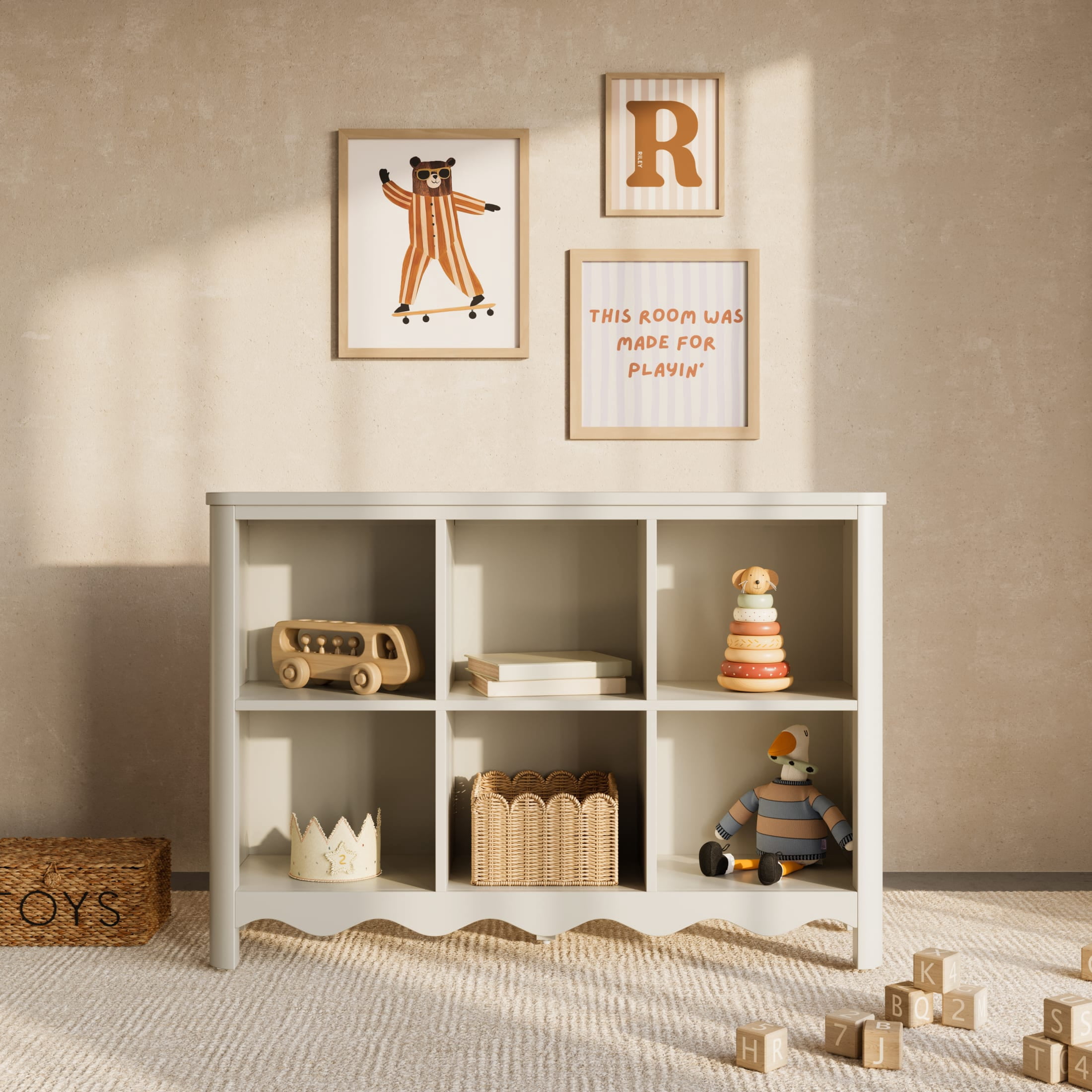 Art of Nursery by Storkcraft Casablanca 6 Cube Organizer Kids Bookcase - Frosted Oat