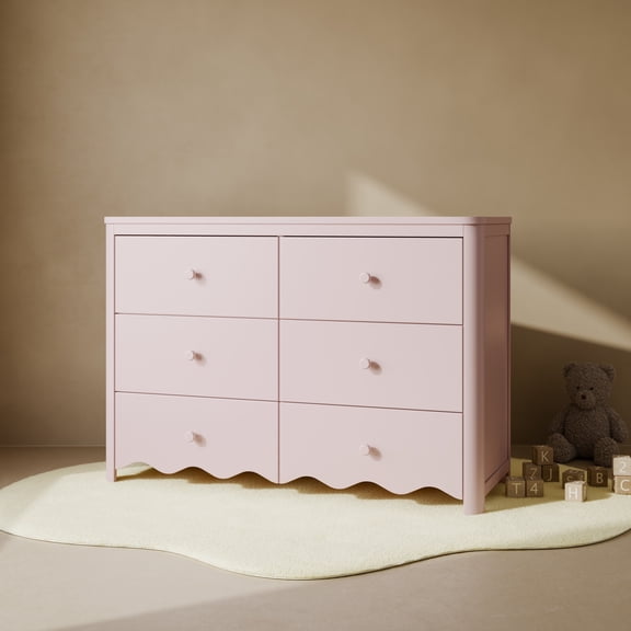Storkcraft Casablanca 6 Drawer Nursery Dresser, Blush