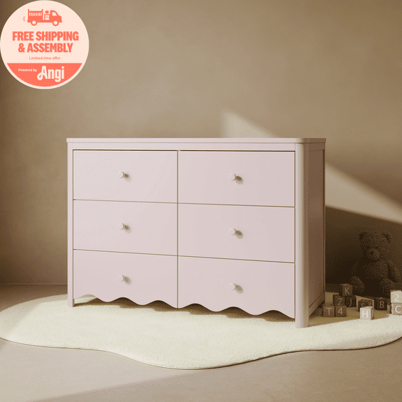 Storkcraft Casablanca 6 Drawer Nursery Dresser, Blush