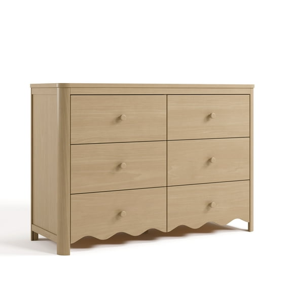 Storkcraft Casablanca 6 Drawer Nursery Dresser, Driftwood