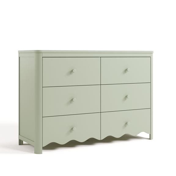 Storkcraft Casablanca 6 Drawer Nursery Dresser, Sage