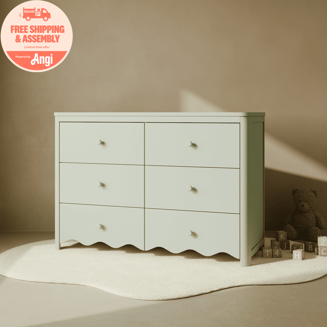 Art of Nursery by Storkcraft Casablanca 6 Drawer Dresser - Frosted