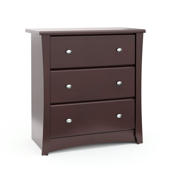 Storkcraft Crescent 3 Drawer Modern Dresser Espresso