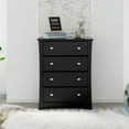 thumbnail image 1 of Storkcraft Crescent 4 Drawer Childrens Nursery Dresser, Black, 1 of 9